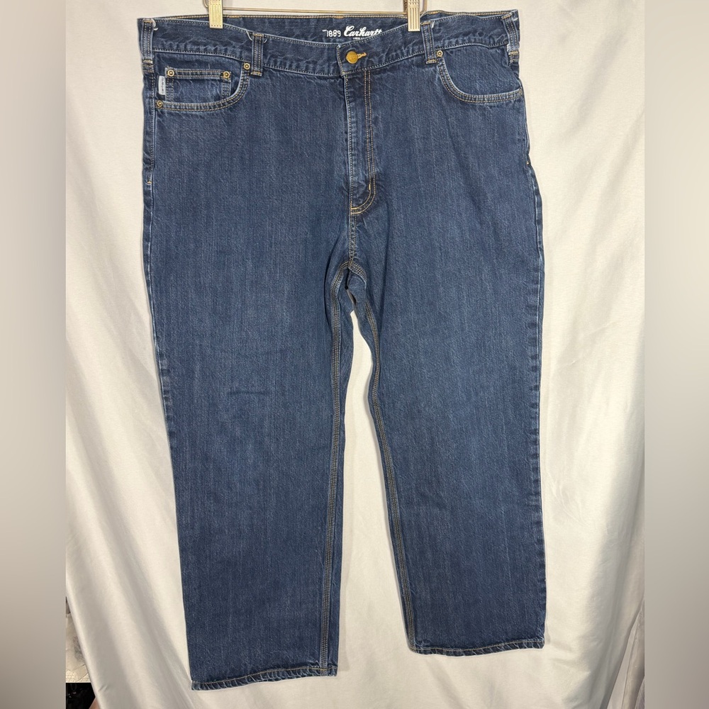 Carhartt Men’s Jeans Loose Straight Fit Blue 42 X 30 Workwear Denim  Casual NWOT
